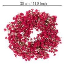 Artikel Blumenkranz aus künstlichem Schleierkraut, Ø 30 cm, Pink-Rot