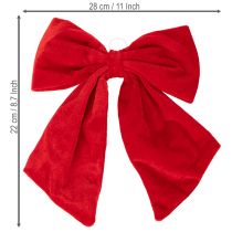 Artikel Rote Stoff-Schmuckschleifen 28 cm, 3 Stück, Innenbereich
