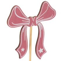 Artikel Deko-Schleifen Blumenstecker Holz 32 cm Rot Rosa 12 Stück