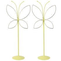 Artikel Schmetterling Metall Deko Aufsteller Grün Gold H29cm Set 2 Stück Garten Tischdeko
