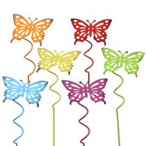 Artikel Blumenstecker Schmetterling bunt 22cm 12St