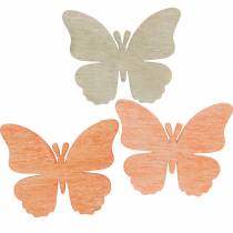 Artikel Schmetterlinge zum Streuen Deko-Schmetterling Holz Orange, Aprikose, Braun 72St