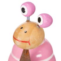 Artikel Holz Schnecken-Deko Figuren 9cm 4er-Set in Rosa und Pink für Tisch- und Fensterdekoration