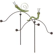 Artikel Schnecke Raupe Metall Windspiel Gartenstecker 67cm 2er Set Dekoration