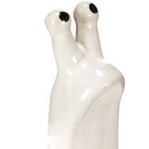 Artikel Keramik Schnecke Figur 16cm in Grün-Weiß für stilvolle Deko und Tischgestaltung