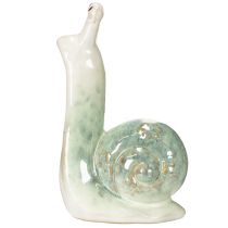 Artikel Keramik Schnecke Figur 16cm in Grün-Weiß für stilvolle Deko und Tischgestaltung