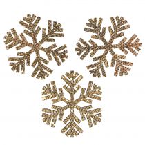 Artikel Schneeflocke Gold Weihnachtsdeko Ø4cm 48 St