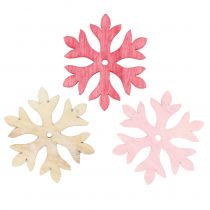 Artikel Schneeflocken zum Streuen Pink, Rosa, Natur Ø4cm 72St