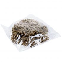 Artikel Schneeflocke Gold zum Hängen Ø8cm - Ø12cm 9St