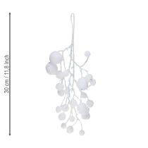 Artikel Funkelnde Schneeflocken-Dekozweige mit Glitzer – 30cm, 2er Set für Weihnachtsdeko