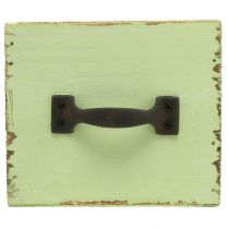 Artikel Übertopf Pflanz-Schublade Hellgrün Shabby Chic 12,5×12,5×10cm