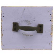 Artikel Schublade Shabby Chic Deko Holz Lila Frühling 12,5×12,5×10cm