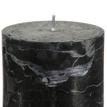 Artikel Elegante Schwarze Stumpenkerzen Durchgefärbt 70x100mm 4 St - Dekoration, Weihnachten, Halloween