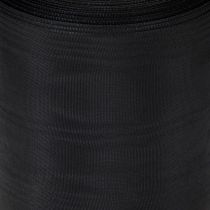 Artikel Schwarzes Kranzband 125mm 25m - Elegantes Trauerband für Floristik und Dekoration, Schleifenband aus Acetat