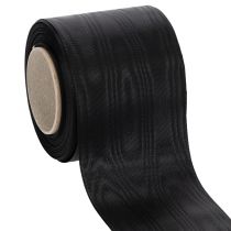 Artikel Schwarzes Kranzband 75mm 25m - Acetat Trauerband für Schleifendruck & Dekoration
