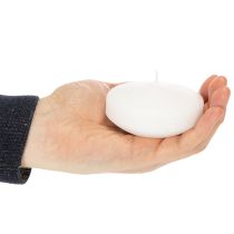 Artikel Weiße Schwimmkerzen Ø 8cm, 8 Stunden Brenndauer, Set mit 8 Stück