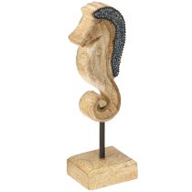 Artikel Seepferdchen Deko Mangoholz 20cm maritim mit Perlen