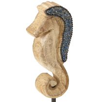 Artikel Seepferdchen Deko Mangoholz 20cm maritim mit Perlen