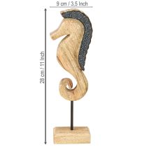 Artikel Seepferdchen Deko Mangoholz Perlen Tischdeko Maritim 28cm