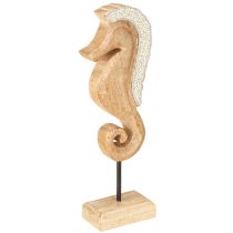 Artikel Seepferdchen Deko Holz 28cm – Maritime Tischdekoration mit Perlen, Floristik, Nachhaltig, Elegant
