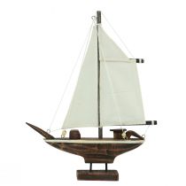 Artikel Segelboot Deko Schiff Pinienholz Braun 22,5×4×29cm