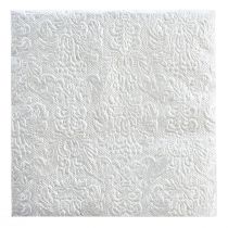 Artikel Servietten Farbe Silber Geprägt Ornament 33x33cm 15St