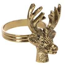 Artikel Serviettenring Metall Hirschkopf Goldoptik Ø 6 cm 4er-Set