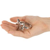 Artikel Serviettenring Metall Schleife Silber 5 cm 4er-Set