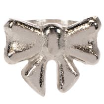 Artikel Serviettenring Metall Schleife Silber 5 cm 4er-Set