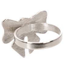 Artikel Serviettenring Metall Schleife Silber 5 cm 4er-Set