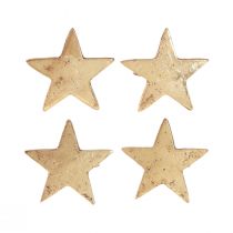 Artikel Serviettenringe im Stern-Design - Gold-Antik-Optik 6,5cm Ø 4cm - 4er-Set für festliche Tischdekoration