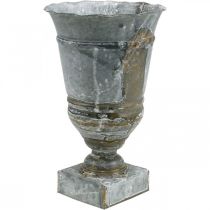 Shabby Chic Pokal Metall Tischdeko Pokalvase Ø18,5 H30cm