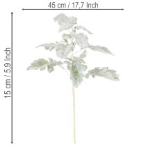 Artikel Künstlicher Senecio Zweig Silberblatt 45cm 3er-Set