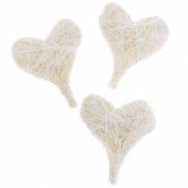 Artikel Sisalherz Creme 5cm 24 St