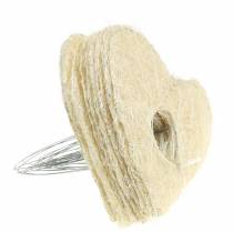 Artikel Sisalmanschette Herz Weiß 20cm - 10 Stück Dekoration Hochzeit Valentinstag