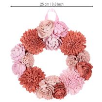 Artikel Blumenkranz Sola-Holz, hängend 25cm, Innenbereich