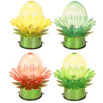 Artikel LED Solarleuchte Blume Garten Dekoration Außen 4 Farben Energiesparend Ø11,5cm Set 4 St.
