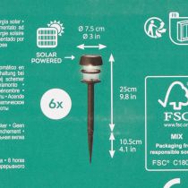 Artikel Solar-Gartenleuchte mit Erdspieß 35cm Schwarz LED-Set 6-teilig