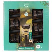 Artikel Solar-Gartenleuchte mit Erdspieß 35cm Schwarz LED-Set 6-teilig