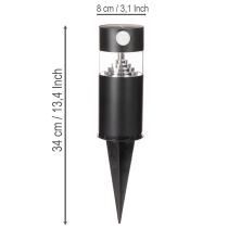 Artikel Solarleuchte mit Bewegungsmelder, LED, 34 cm, rostfreier Stahl, warmweiß