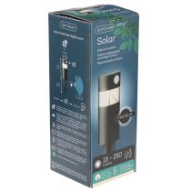 Artikel Solarleuchte mit Bewegungsmelder, LED, 34 cm, rostfreier Stahl, warmweiß