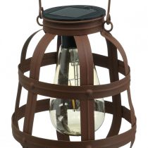 Solar-Lampe, Gartenleuchte, Deko-Laterne Warmweiß Ø14,5cm H19cm