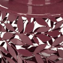 Artikel Solarbetriebene Metalllaterne 25 cm mit Blattdesign für stimmungsvolle Außenbeleuchtung