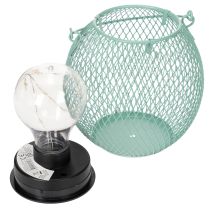 Artikel Solar Gartenlaterne LED Türkis Dekorlicht energiesparend für Terrasse und Balkon 12cm