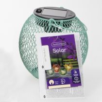Artikel Solar Gartenlaterne LED Türkis Dekorlicht energiesparend für Terrasse und Balkon 12cm