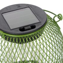 Artikel LED Solarlaterne rund 12 cm grün für Garten Terrasse Dekoration solarbetrieben wetterfest