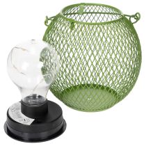 Artikel LED Solarlaterne rund 12 cm grün für Garten Terrasse Dekoration solarbetrieben wetterfest
