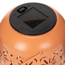 Artikel Solar Gartenlaterne mit floralem Muster, warmweißer LED und 26cm Höhe