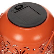 Artikel Solar Laterne Gartenbeleuchtung 26 cm mit warmweißem LED-Licht und Blumenmuster