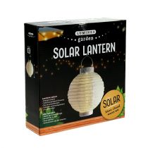 Artikel Lampion LED mit Solar 20cm Weiß